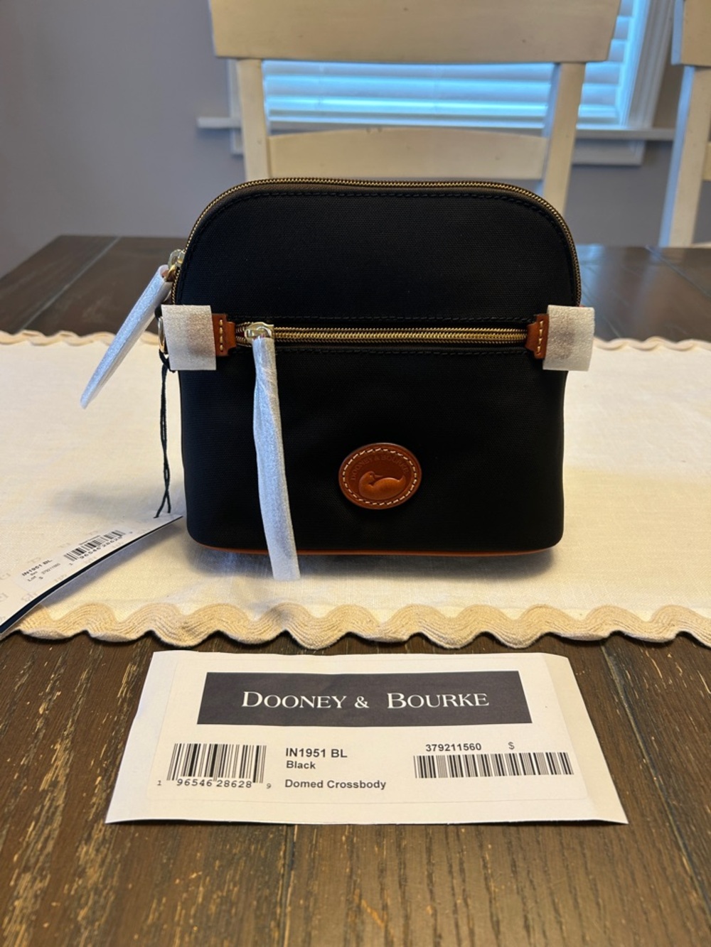 Dooney & Bourke Nylon Domed Crossbody.  Black